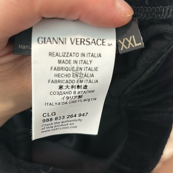 Versace velour pants XXL nwt - Picture 8 of 11